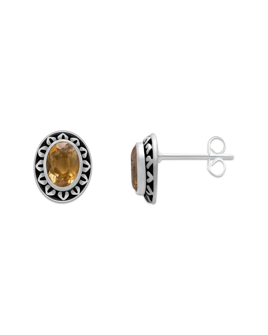 Samuel B. Silver 1.60 Ct. Tw. Citrine Studs