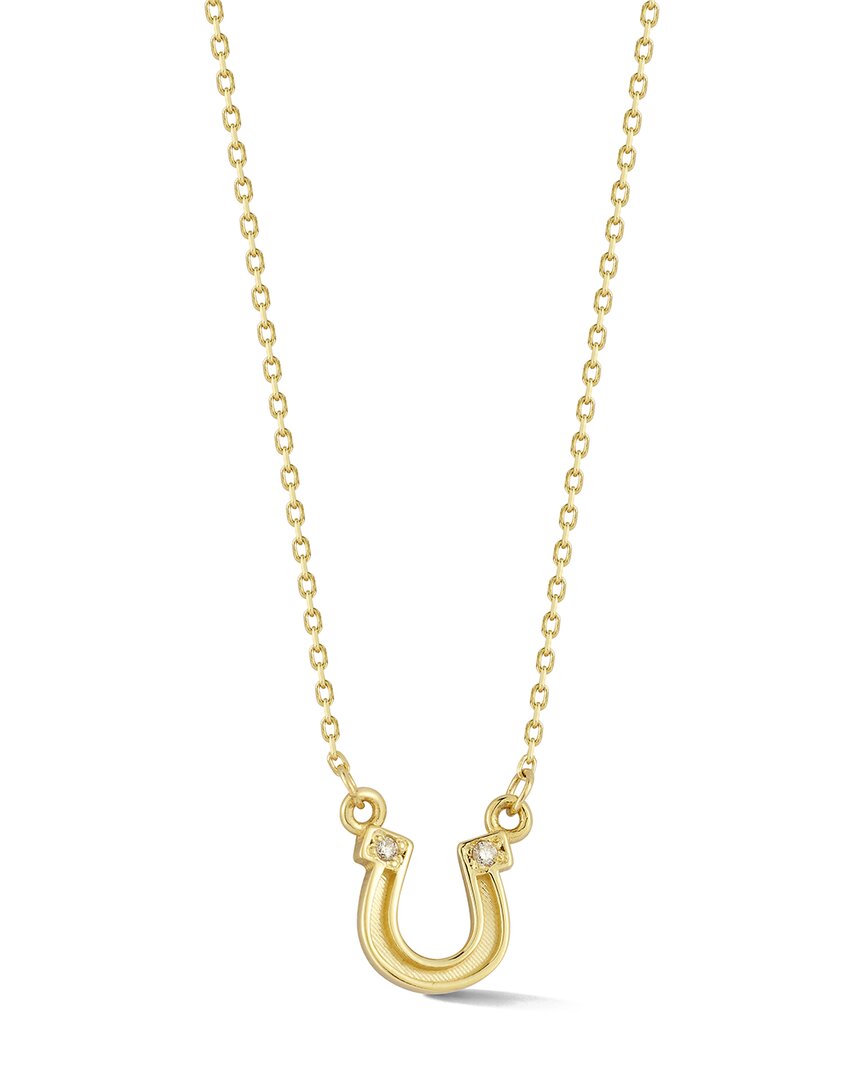 Ember Fine Jewelry 14K 0.02 ct. tw. Diamond Horseshoe Necklace