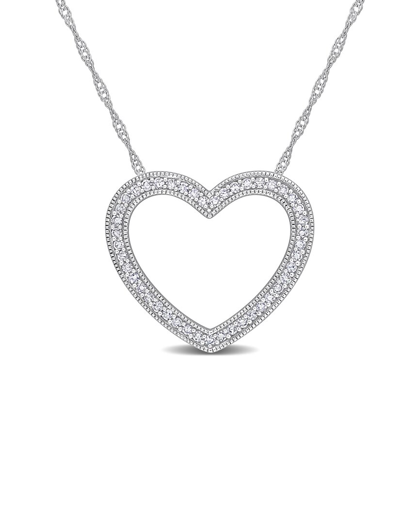 RINA LIMOR RINA LIMOR 14K 0.23 CT. TW. DIAMOND HEART NECKLACE