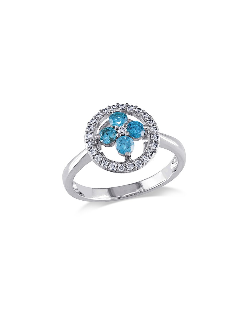 Rina Limor 14k 0.51 Ct. Tw. Diamond Flower Floating Halo Ring