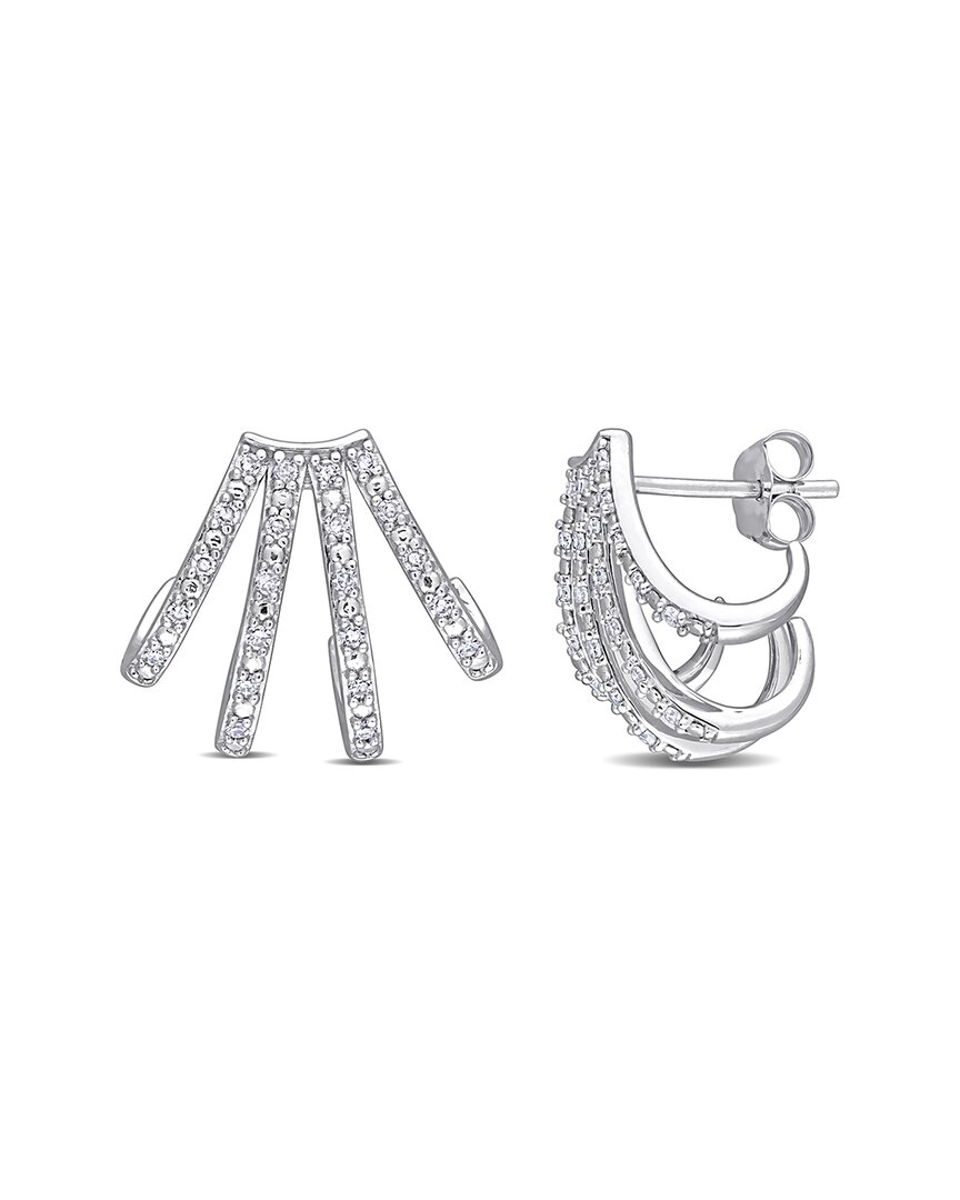 Rina Limor 14k 0.22 Ct. Tw. Diamond Earrings In Metallic