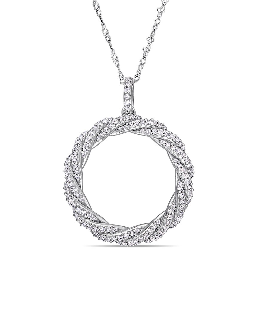 Rina Limor 14k 0.50 Ct. Tw. Diamond & Diamond Twist Circle Necklace