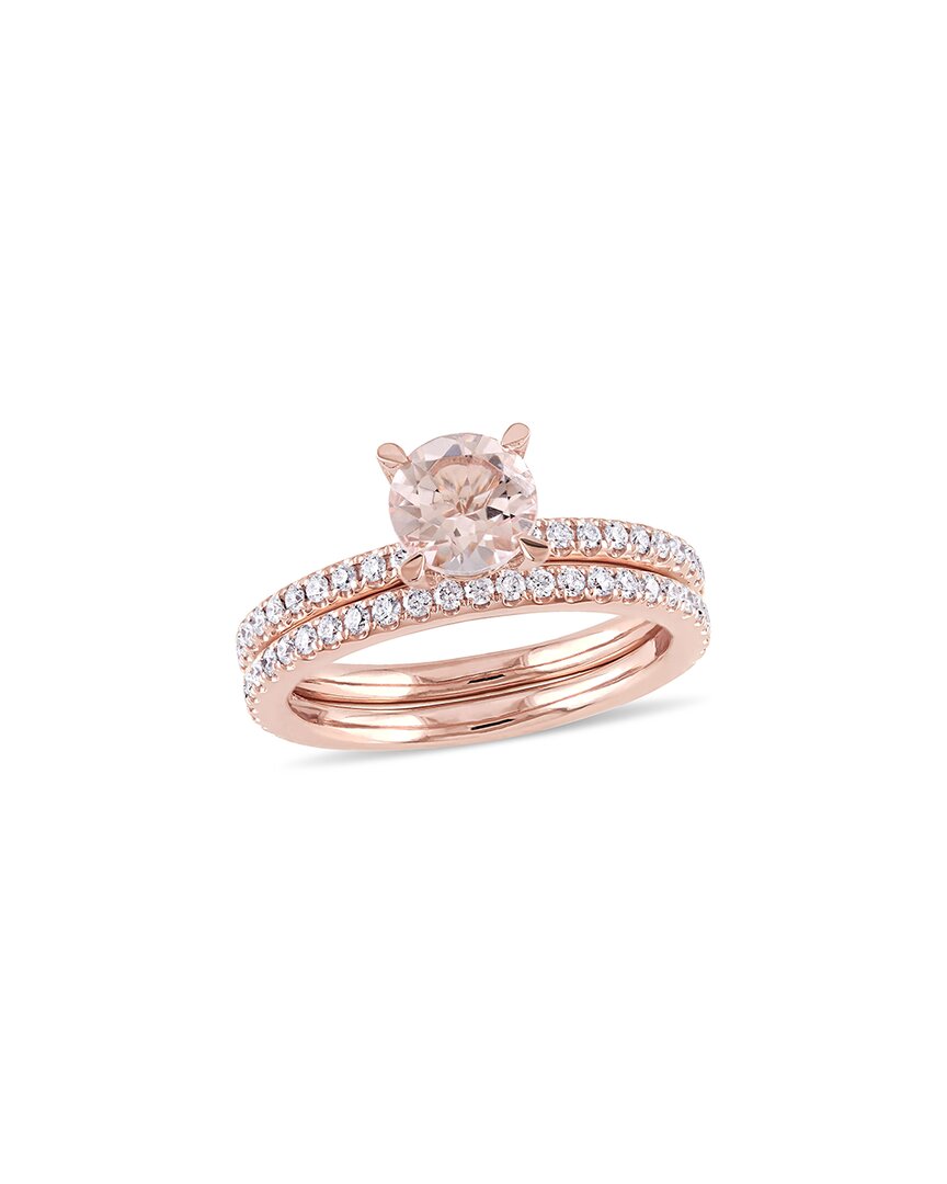 Rina Limor 14k Rose Gold 0.60 Ct. Tw. Diamond Ring Set