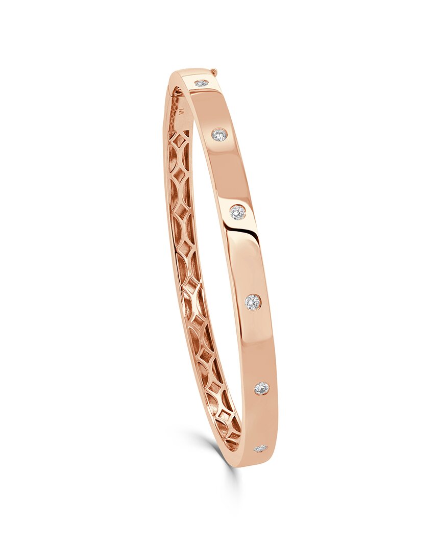 Sabrina Designs 14k Rose Gold 0.25 Ct. Tw. Diamond Bangle Bracelet In Burgundy