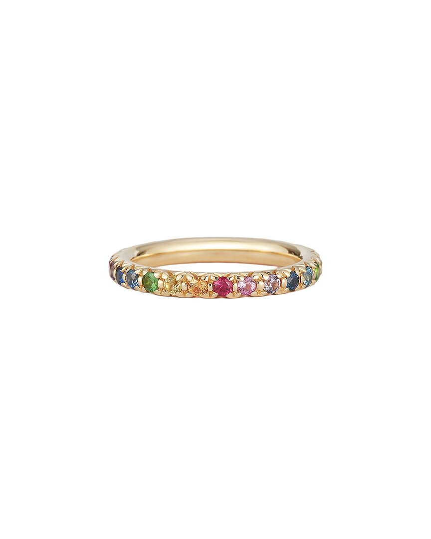 Nephora 14k 0.91 Ct. Tw. Rainbow Sapphire Rainbow Eternity Ring