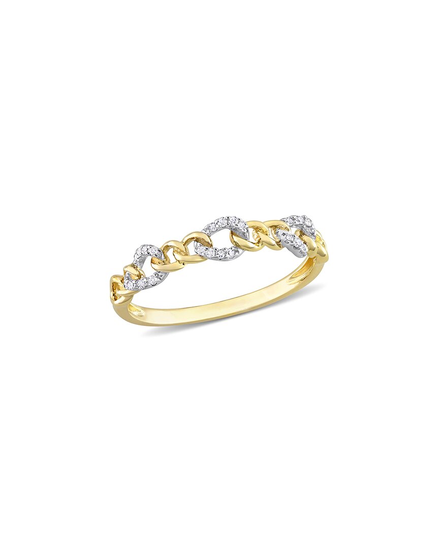Rina Limor 10k 0.07 Ct. Tw. Diamond Semi-eternity Link Ring