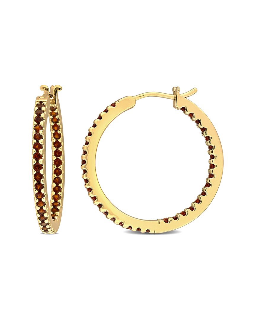 Rina Limor 14k 1.40 Ct. Tw. Garnet Hoops