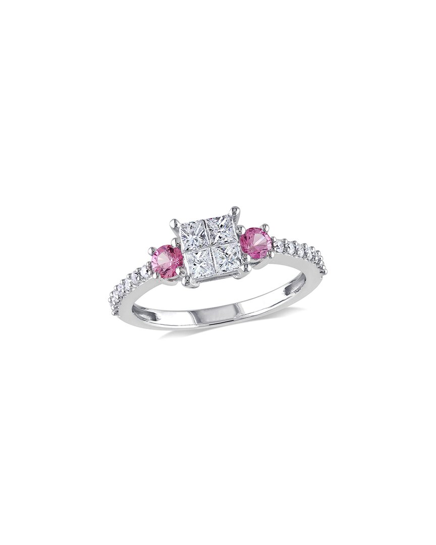 Rina Limor 14k 0.82 Ct. Tw. Diamond & Pink Sapphire Ring
