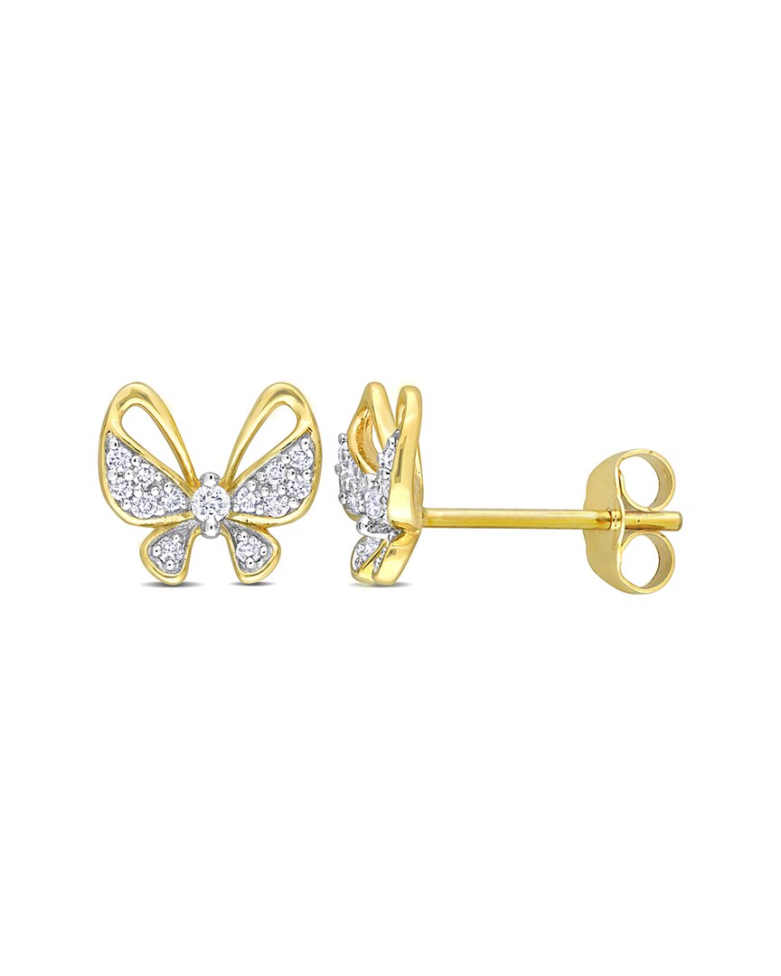 Rina Limor 10k 0.14 Ct. Tw. Diamond Butterfly Earrings
