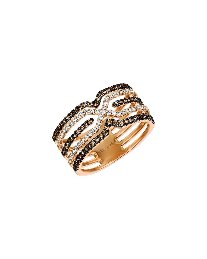 Le Vian Ladies Chocolate Diamonds Fashion Ring In 14k Strawberry Gold