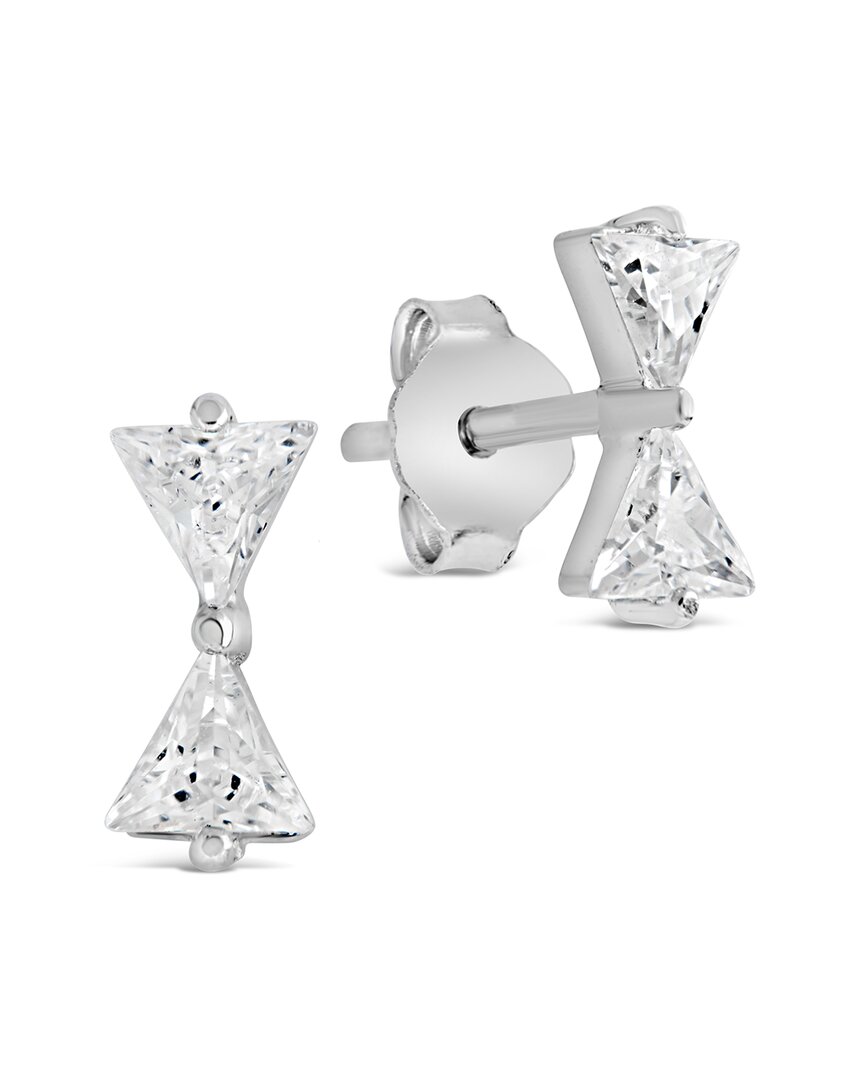 Sterling Forever Sterling Silver Cz Bowtie Stud Earrings