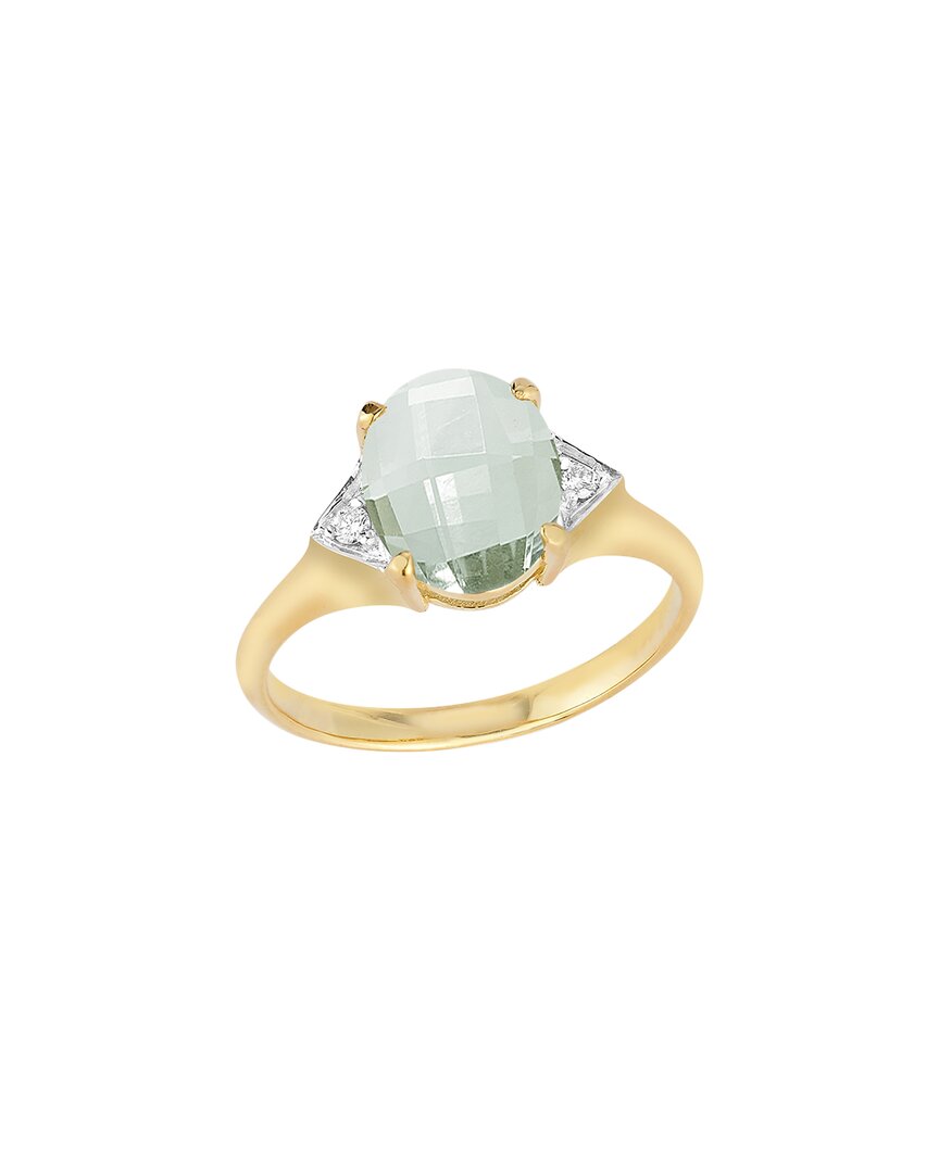 I. Reiss 14k 6.30 Ct. Tw. Diamond & Green Amethyst Cocktail Ring In Gold