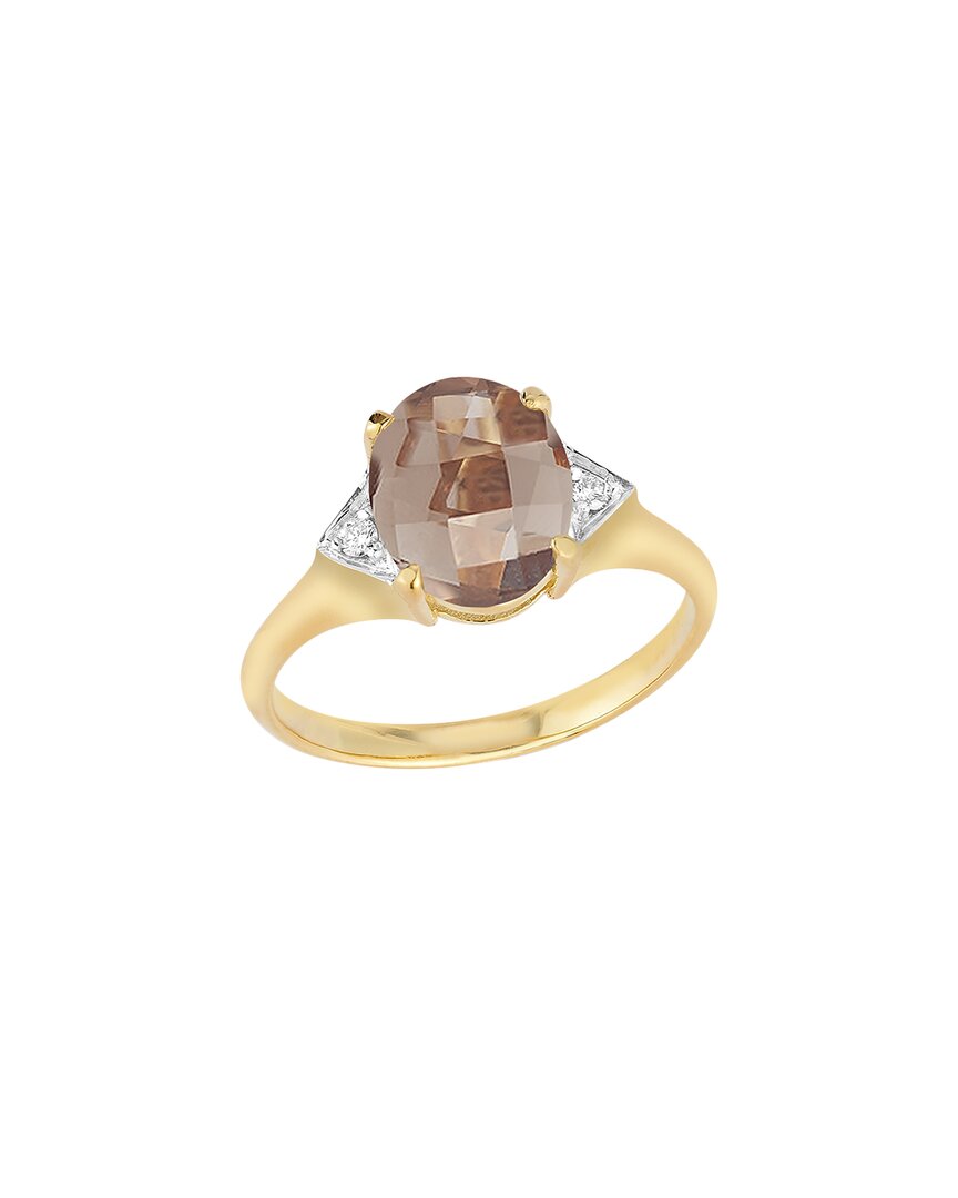 Shop I. Reiss 14k 4.80 Ct. Tw. Diamond & Smokey Topaz Cocktail Ring