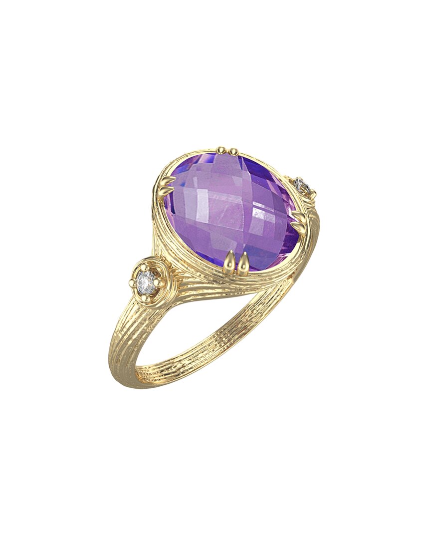 I. Reiss 14k 2.51 Ct. Tw. Diamond & Amethyst Cocktail Ring In Purple