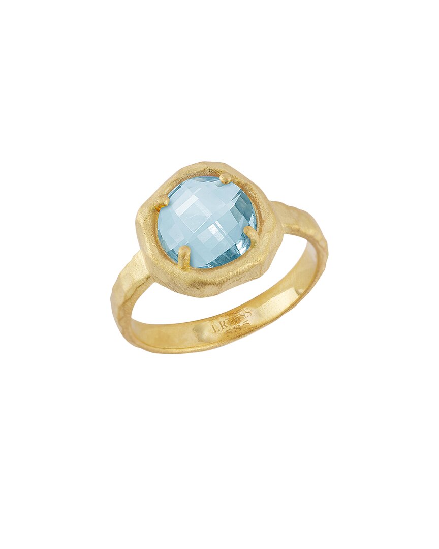 I. Reiss 14k 1.75 Ct. Tw. Diamond & Blue Topaz Cocktail Ring In Gold