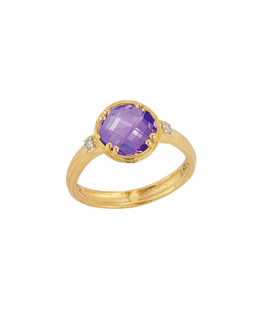 I. Reiss 14k 1.80 Ct. Tw. Diamond & Amethyst Cocktail Ring In Gold