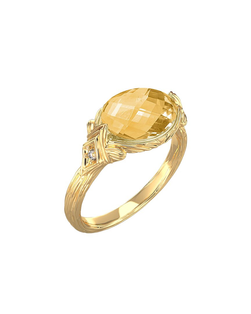 I. Reiss 14k 2.50 Ct. Tw. Diamond & Citrine Cocktail Ring In Gold