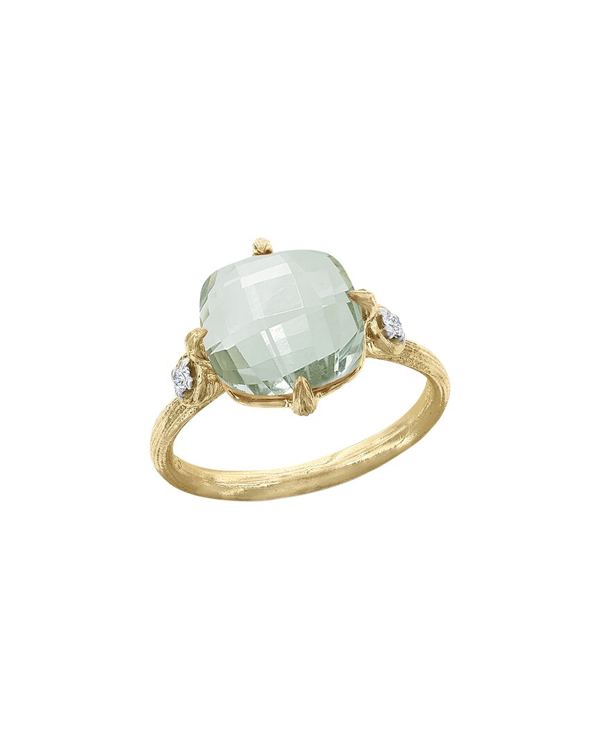 I. Reiss 14k 3.55 Ct. Tw. Diamond & Green Amethyst Cocktail Ring In Gold