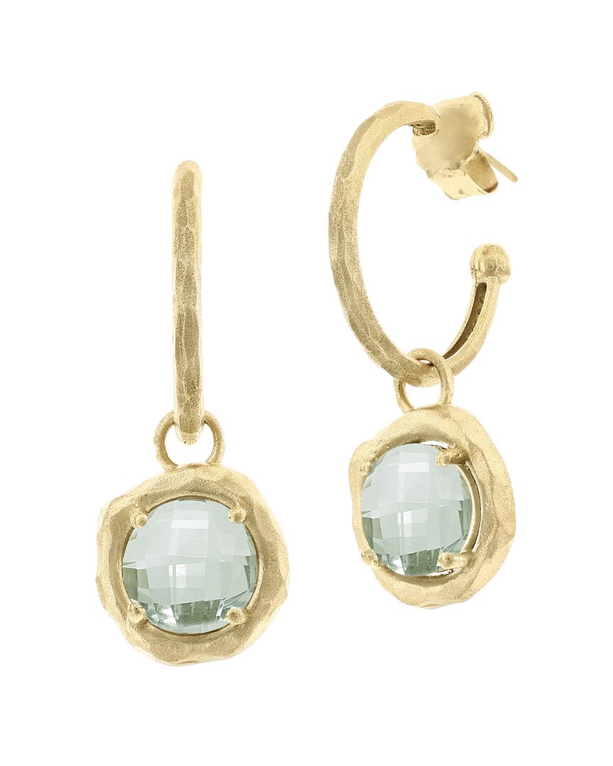 Shop I. Reiss 14k 6.50 Ct. Tw. Diamond & Green Amethyst Charm Earrings