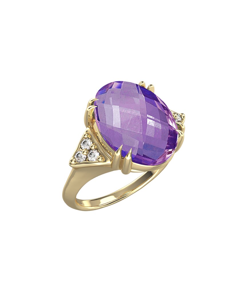 I. Reiss 14k 4.99 Ct. Tw. Diamond & Amethyst Cocktail Ring In Purple