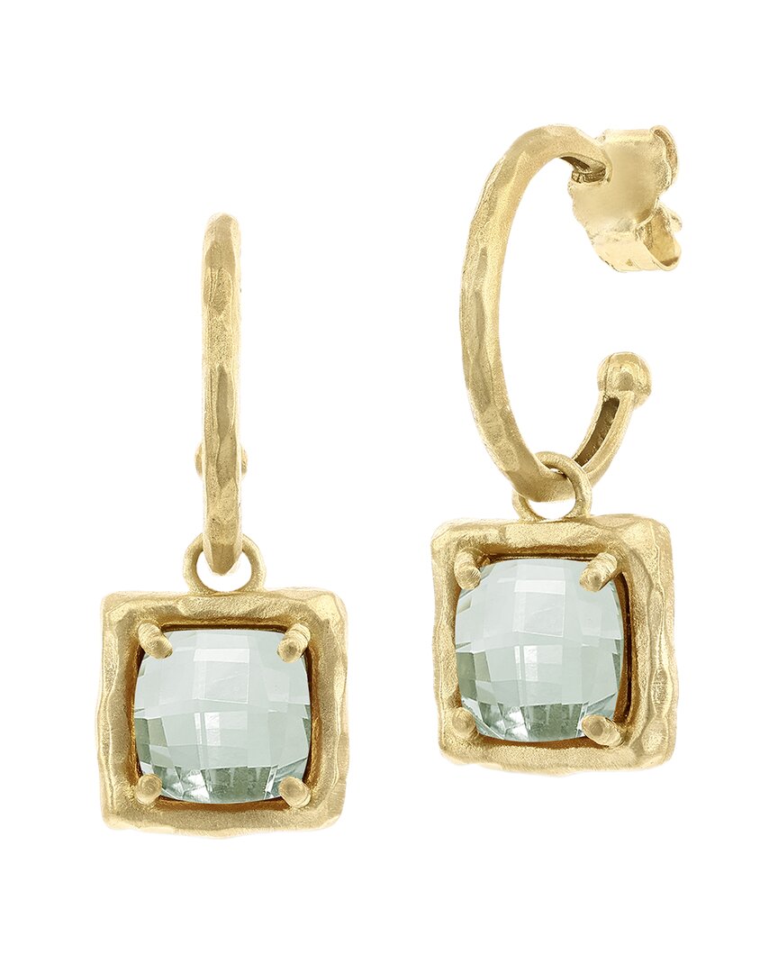 I. Reiss 14k 7.00 Ct. Tw. Diamond & Green Amethyst Charm Earrings In Gold