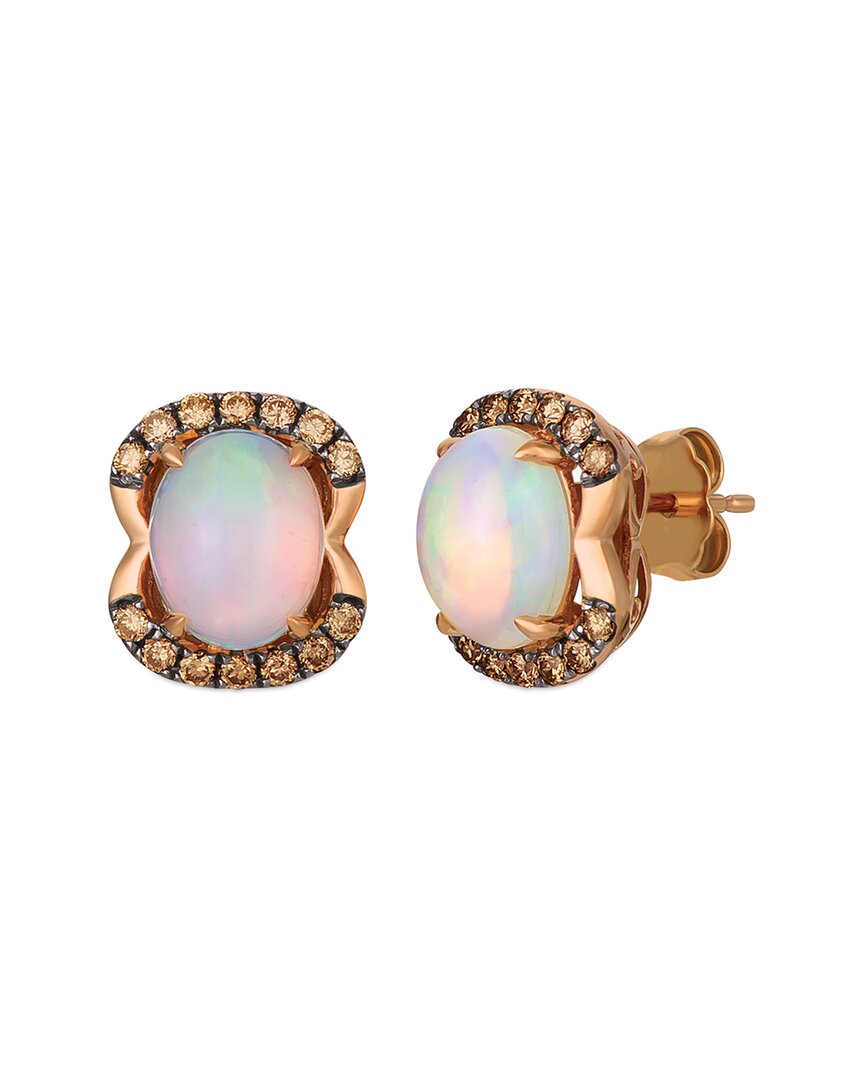 Le Vian 14k 2.00 Ct. Tw. Diamond & Opal Earrings