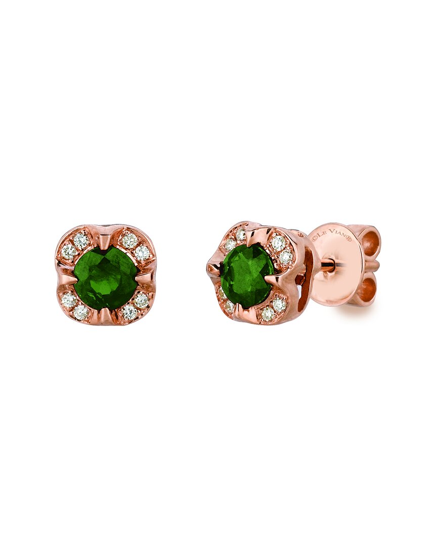 Le Vian 14k Strawberry Gold 0.91 Ct. Tw. Diamond & Chrome Diopside Earrings
