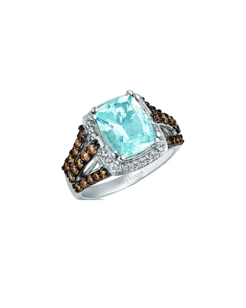 Le Vian ® Chocolatier 14k Vanilla Gold 3.22 Ct. Tw. Diamond & Aquamarine Ring