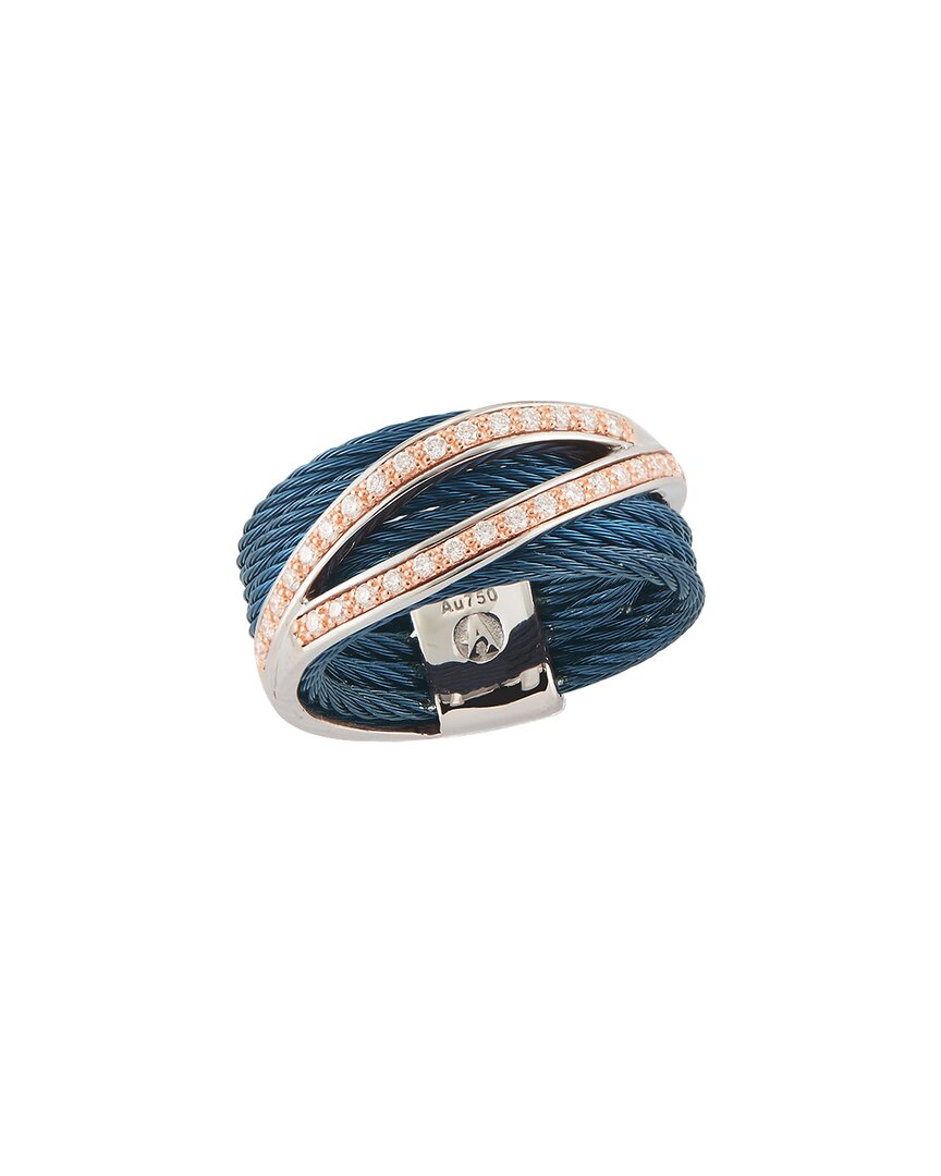 Shop Alor Classique 18k Rose Gold 0.27 Ct. Tw. Diamond Cable Ring