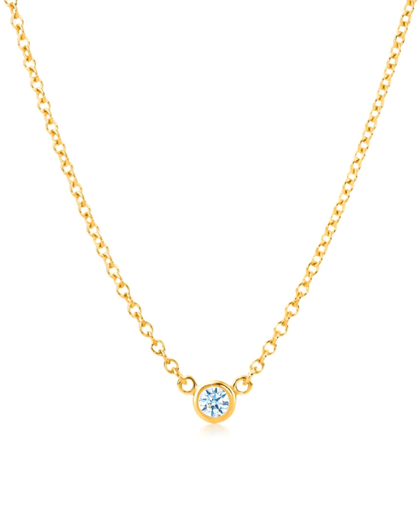 Suzy Levian 14k 0.15 Ct. Diamond Solitaire Necklace