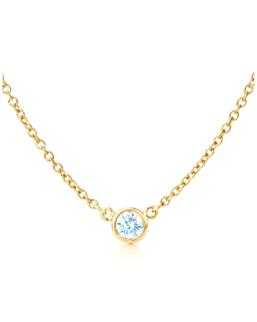 Shop Suzy Levian 14k 0.40 Ct. Diamond Solitaire Necklace