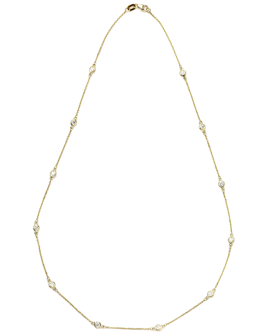 Suzy Levian 14k 0.40 Ct. Tw. Diamond Station Necklace