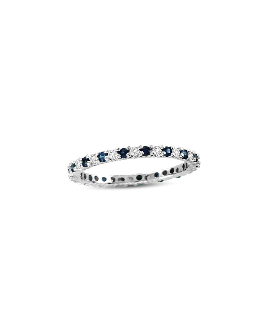 Suzy Levian 14k 0.55 Ct. Tw. Diamond & Sapphire Eternity Ring