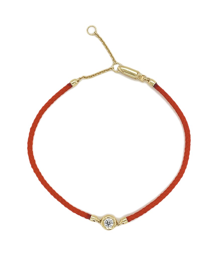 Sabrina Designs 14k 0.09 Ct. Tw. Diamond Red String Bracelet