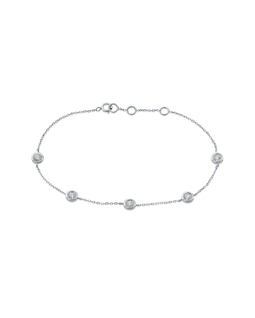 Sabrina Designs 14k 0.15 Ct. Tw. Diamond Station Bracelet In Metallic