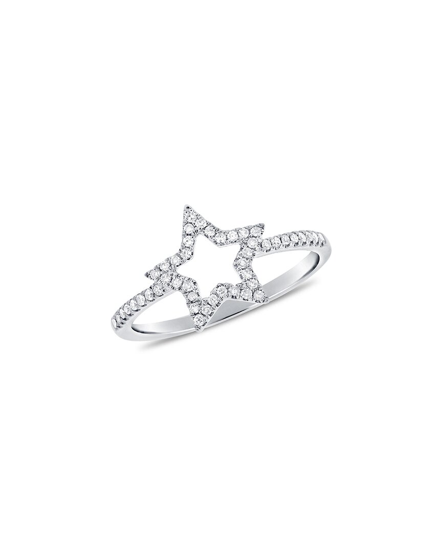Sabrina Designs 14k 0.17 Ct. Tw. Diamond Star Ring In Metallic