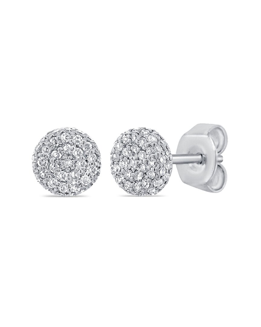 Sabrina Designs 14k 0.33 Ct. Tw. Diamond Disc Earrings In White