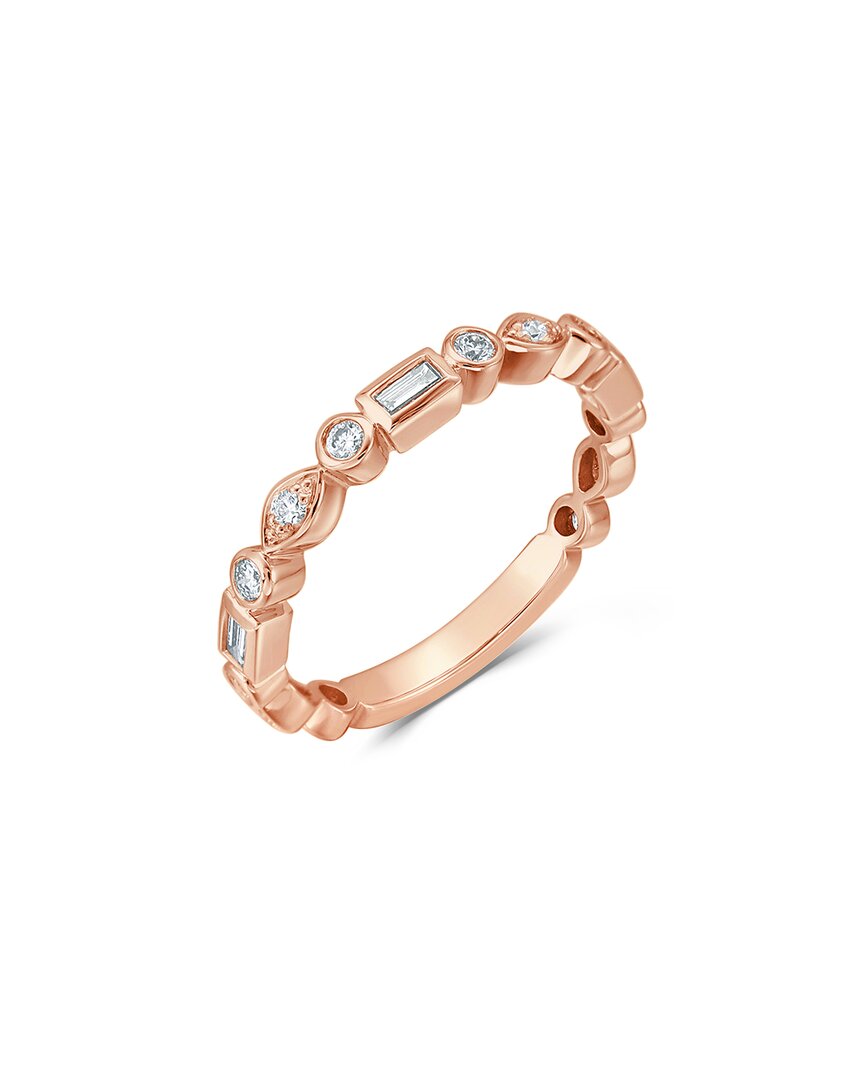 Sabrina Designs 14k Rose Gold 0.37 Ct. Tw. Diamond Ring In Burgundy