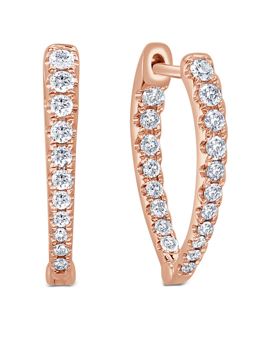 Sabrina Designs 14k Rose Gold 0.51 Ct. Tw. Diamond Oval Hoops