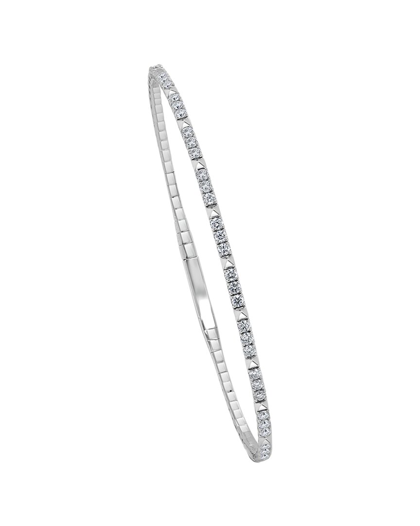 Sabrina Designs 14k 0.83 Ct. Tw. Diamond Flexible Bangle Bracelet In Metallic