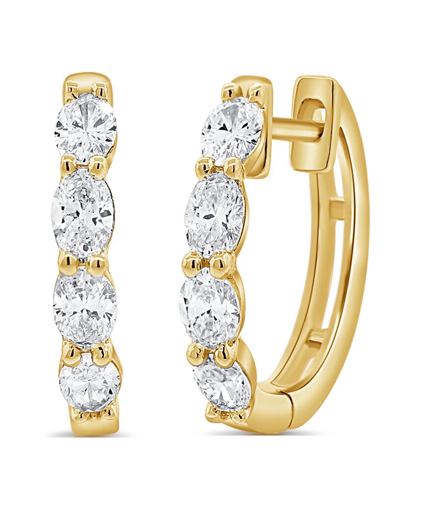 Sabrina Designs 14k 0.85 Ct. Tw. Diamond Huggie Earrings In Metallic