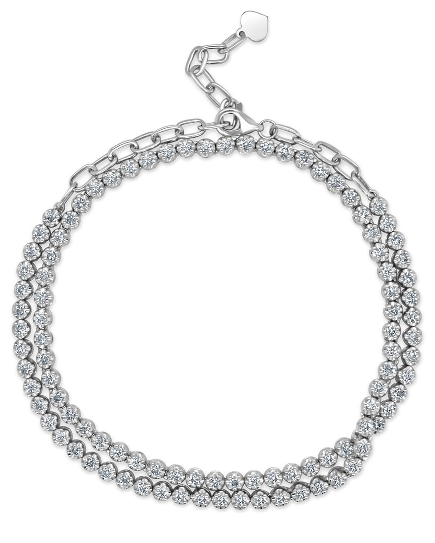 Sabrina Designs 14k 2.08 Ct. Tw. Diamond Adjustable Tennis Necklace In Metallic