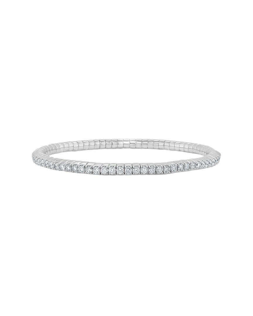Sabrina Designs 14k 3.20 Ct. Tw. Diamond Flexible Bangle Bracelet In Metallic