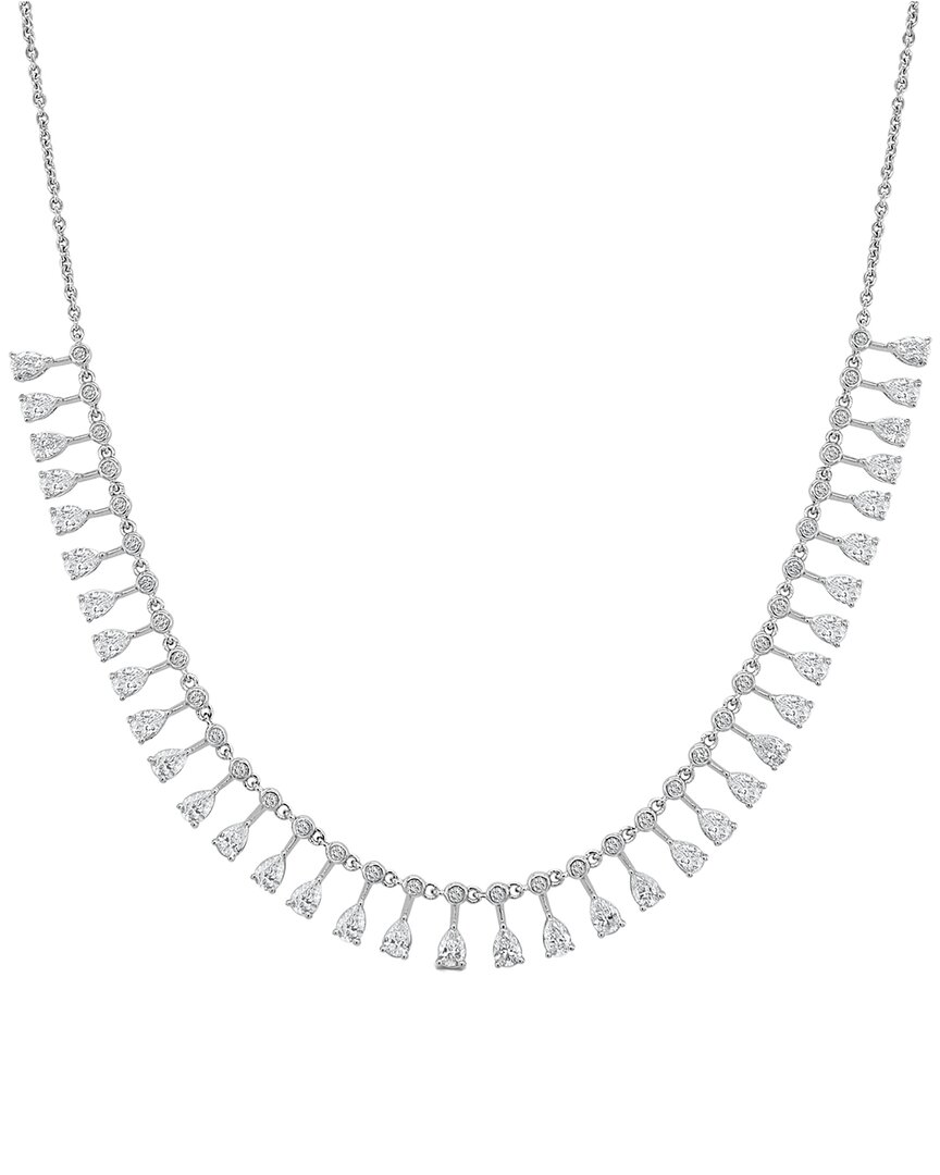 Sabrina Designs 14k 3.29 Ct. Tw. Diamond Necklace In White