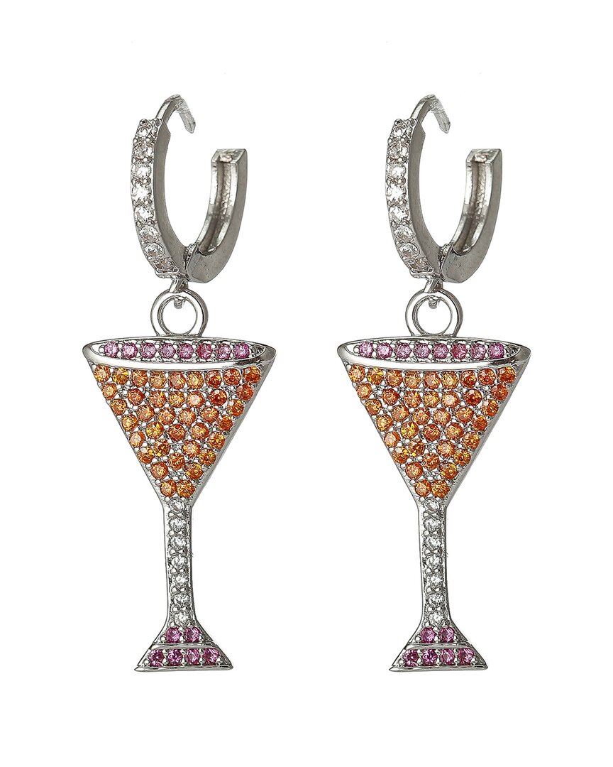 Eye Candy La The Luxe Collection Cz Martini Time Earrings