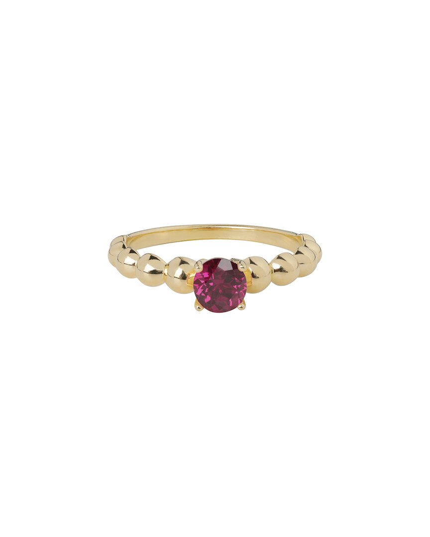 Tiramisu Silver 0.45 Ct. Tw. Lab-grown Ruby Ring