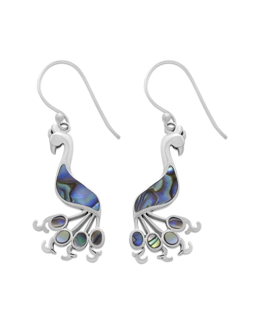 Samuel B. Sterling Silver Abalone Peacock Drop Earrings