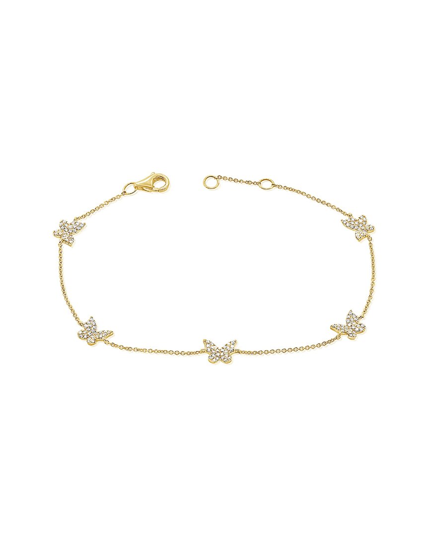 Sabrina Designs 14k 0.34 Ct. Tw. Diamond Butterfly Bracelet In Gold