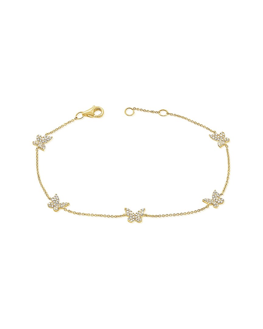 Sabrina Designs 14k 0.34 Ct. Tw. Diamond Butterfly Bracelet