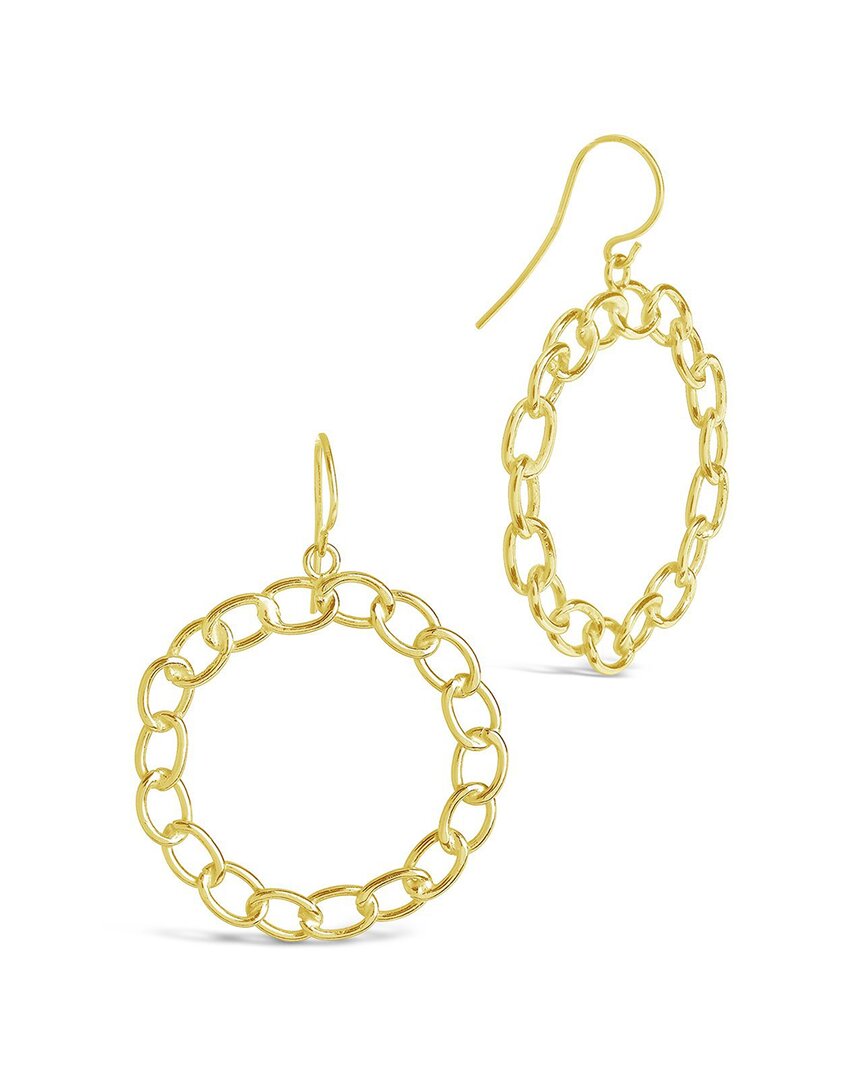 Shop Sterling Forever 14k Over Silver Chain Link Circle Dangle Earrings
